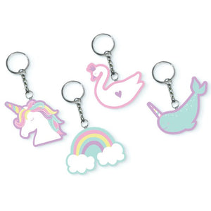Keychains Party Favours - 8 pack : Magical Rainbow by Amscan