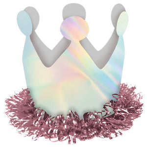 Mini Crown Hair Clip Party Hat : Magical Rainbow by Amscan