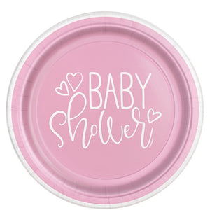 Baby Shower Baby Girl Pink Hearts Party Pack for 8 Guests