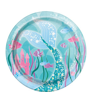 Magical Mermaid Party - Small Dessert Paper Plates 17cm