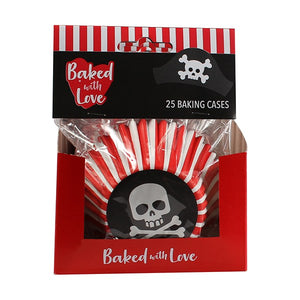 Pirate  Baking Cases - Baked with Love - 25 Pack