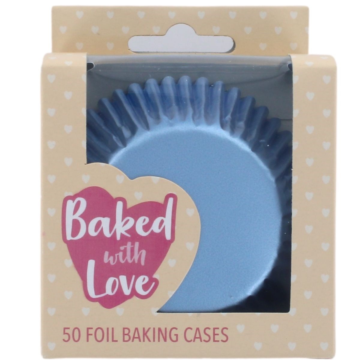 Ice Blue Metallic Foil Cupcake Cases Baking Cups - 50 PK
