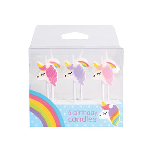 Unicorn Cake Candles - 6 candles