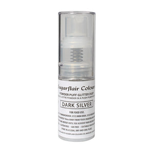 Powder Puff Glitter Dust Spray- Dark Silver 10g