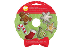 Wilton Mini Christmas Metal Cookie Cutters - Set of Six