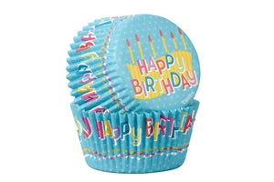 WILTON : STANDARD BAKING CASES - HAPPY BIRTHDAY - PACK OF 50