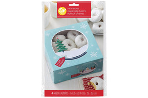 Happy Holidays Treat Boxes - Wilton -4 Pack