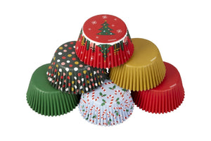 Wilton Christmas Assortment Baking Cupcake Cases Cups - 150 pack