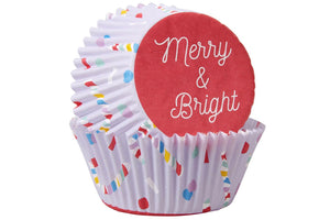 Wilton Standard Baking Cases - Merry & Bright - 75 Pack