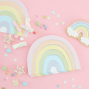 Ginger Ray Pastel Party Rainbow Party Pack - 8 Guests