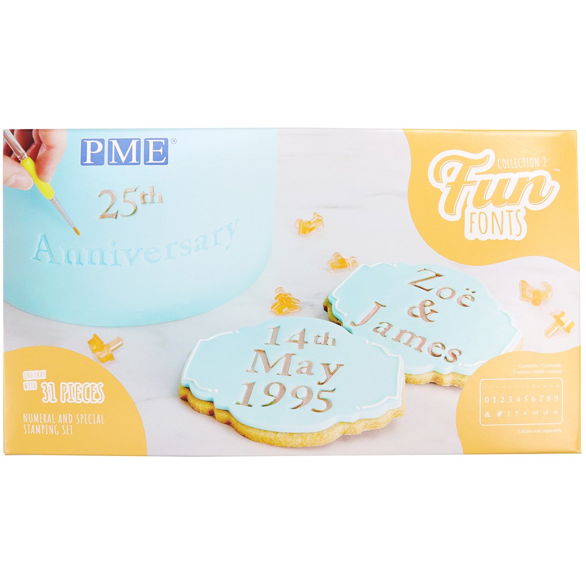 PME Fun Fonts-Numeral and Special Characters Stamping Set, Collection 2