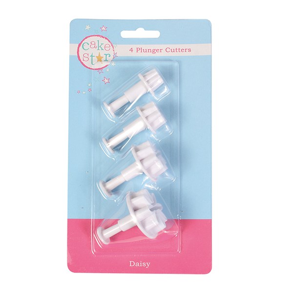 Cake Star Plunger Cutter - Daisy 4 piece