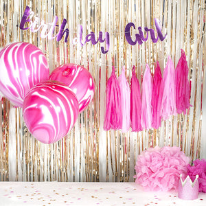 Birthday Girl Party Decorations Pack - Balloons, Bunting and Crowns