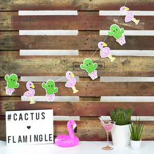 Make your Own Glitter Finished Cactus and Geo Flamingo Garland