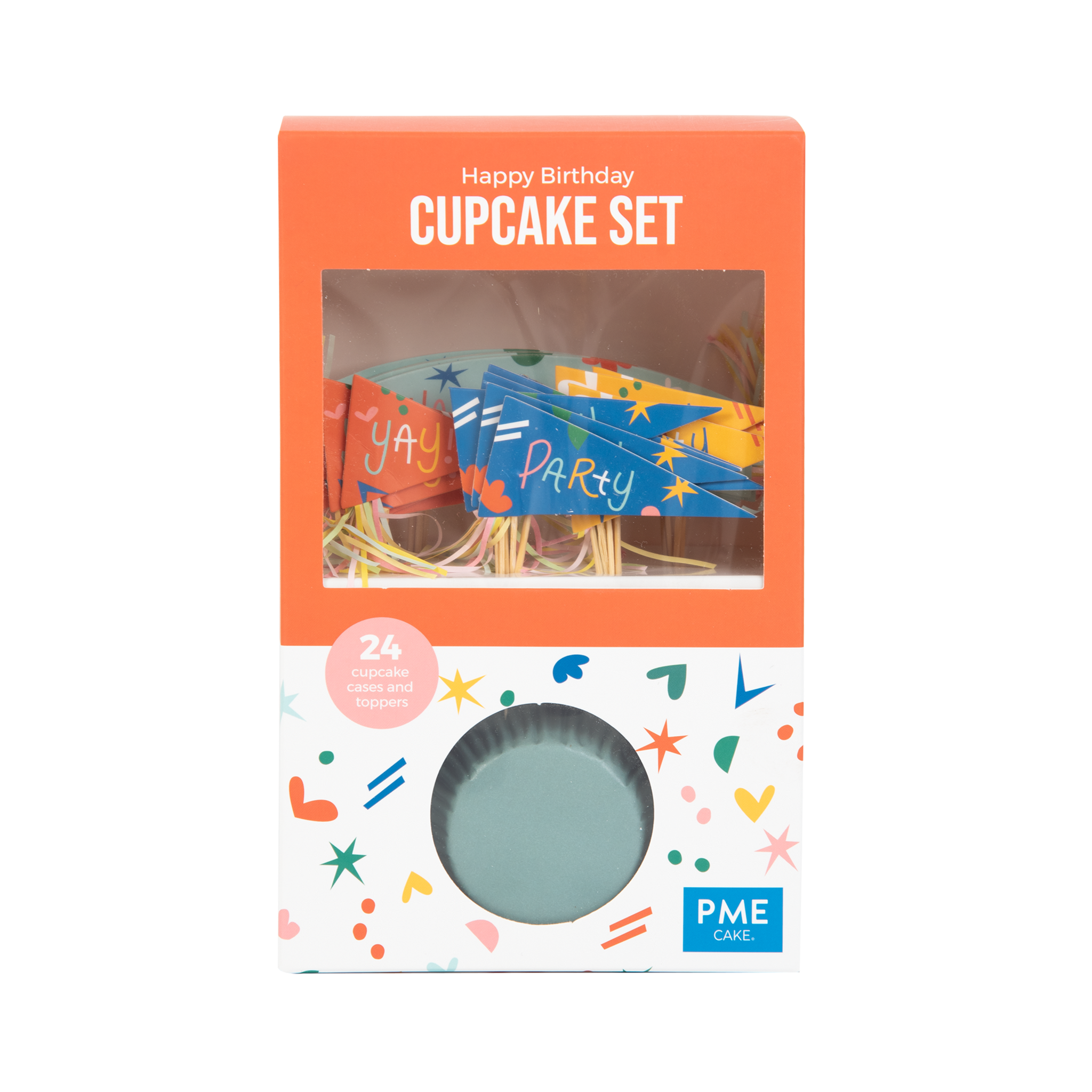 PME Happy Birthday Cupcake Set (24 CASES AND TOPPERS)
