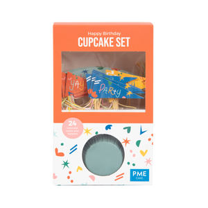 PME Happy Birthday Cupcake Set (24 CASES AND TOPPERS)