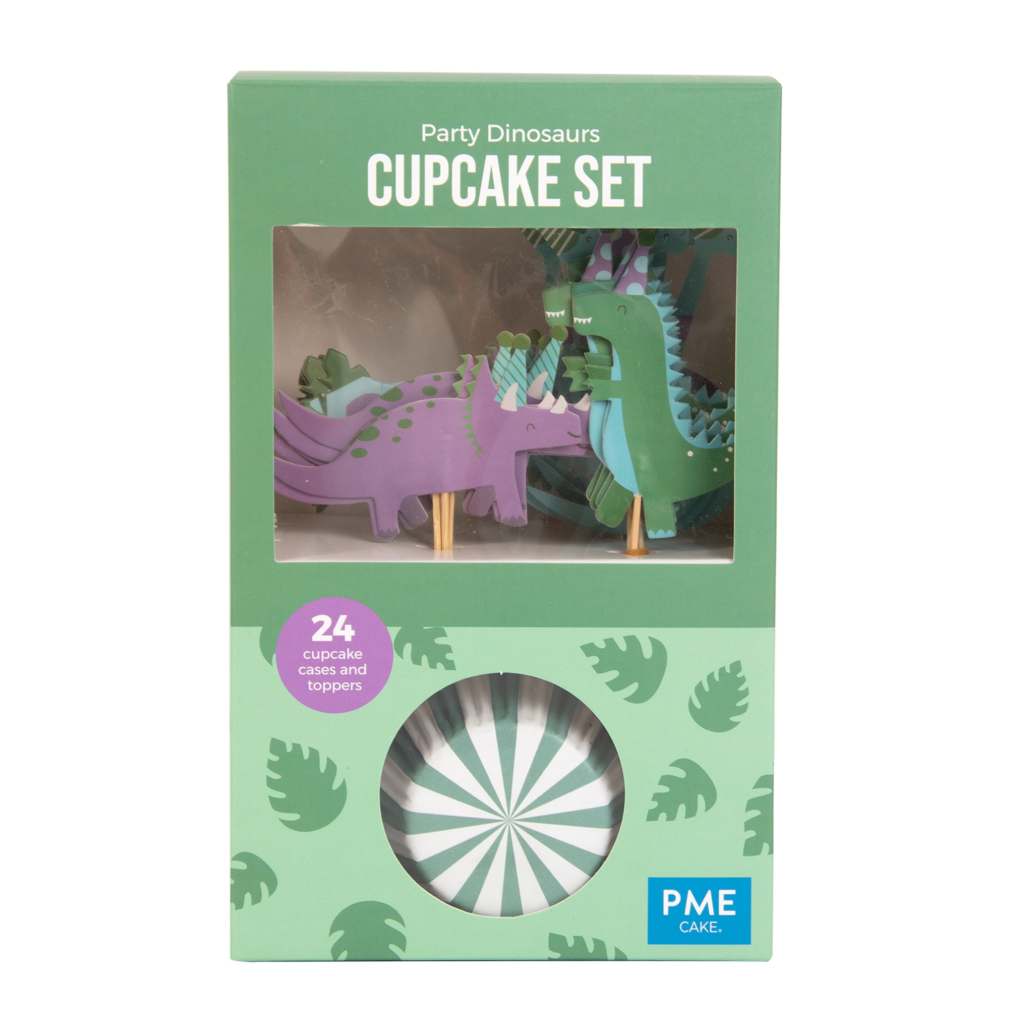 PME Party Dinosaur Cupcake Set (24 CASES AND TOPPERS)