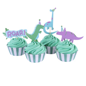 PME Party Dinosaur Cupcake Set (24 CASES AND TOPPERS)