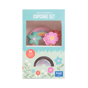 PME Over The Rainbow Cupcake Set (24 CASES AND TOPPERS)