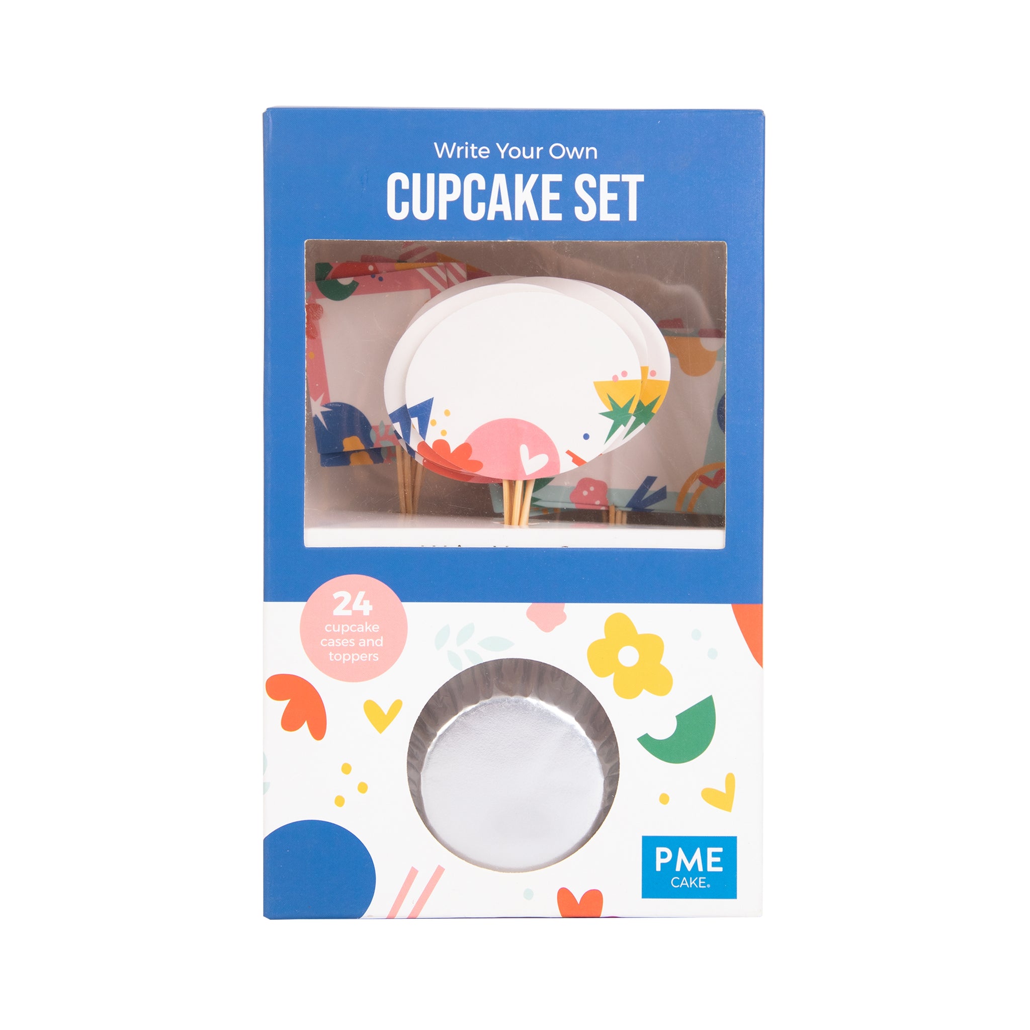 PME Write your Own Message Cupcake Set (24 CASES AND TOPPERS)