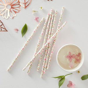Floral Paper Straws - Ditsy Floral - 25 Pack