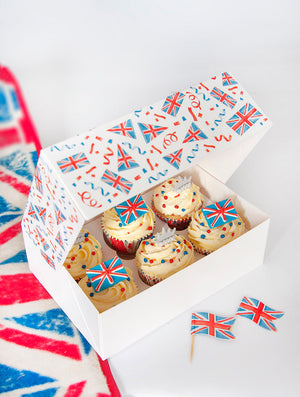 Union Jack Celebration Cupcake Box