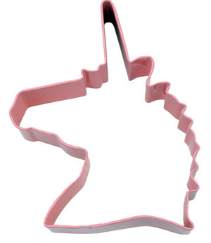 Unicorn Head Poly-Resin Coated Cookie Cutter Pink