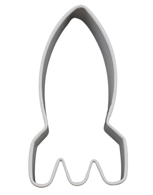 Space Rocket Poly-Resin Coated Cookie Cutter White