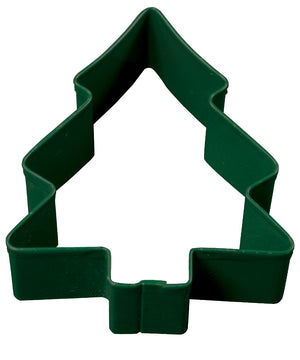 Snow Covered Christmas Tree Poly-Resin Coated Cookie Cutter Green