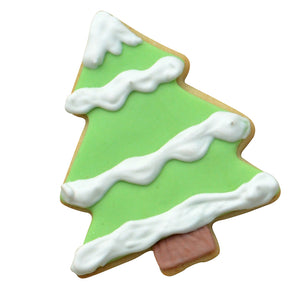 Snow Covered Christmas Tree Poly-Resin Coated Cookie Cutter Green
