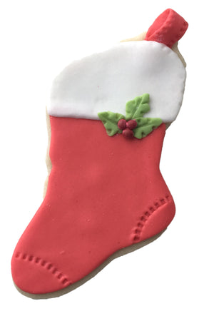 Christmas Stocking Poly-Resin Coated Cookie Cutter Green