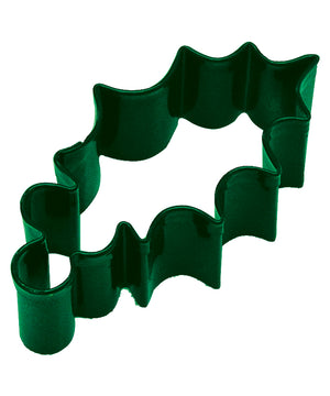 Holly Leaf Poly-Resin Coated Cookie Cutter Green