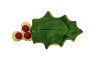 Holly Leaf Poly-Resin Coated Cookie Cutter Green