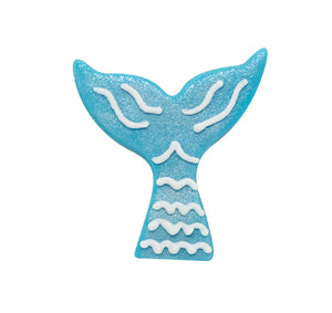 Mini Mermaid Tail Poly-Resin Coated Cookie Cutter Blue