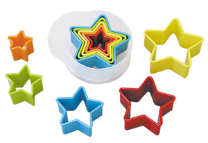 Star Plastic Cutters Set Multi-Coloured