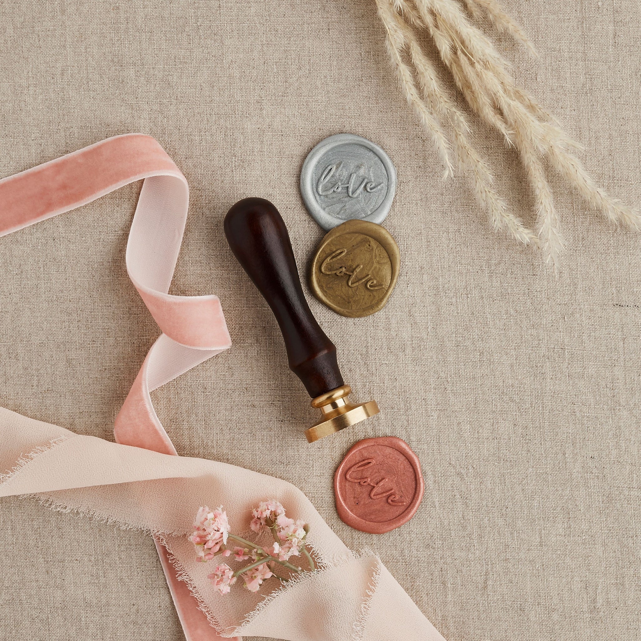 DIY Wedding Love Seal Wax Stamp by Hootyballoo