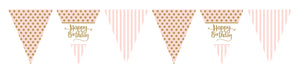 Pink Chic "Happy Birthday" Paper Flag Bunting