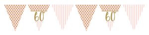 Pink Chic "60" Paper Flag Bunting