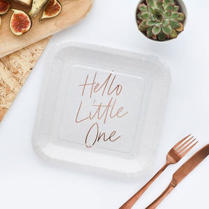 Hello Little One Paper Plates by Hootyballoo