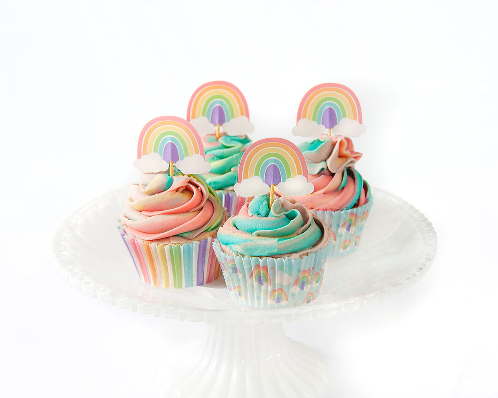 Pastel Rainbow Cupcake Cases - 75PK