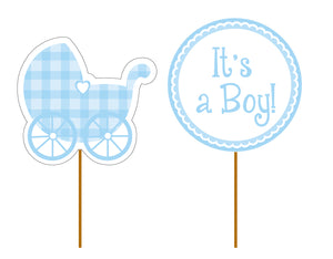 It’s a Boy Cupcake Toppers Blue
