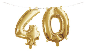 Number "40" Balloon Banner with Ribbon