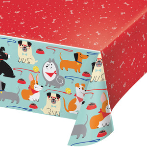 Dog Party Plastic Tablecover All Over Print