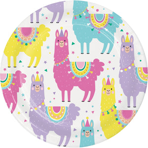 Llama Party Lunch Plates Sturdy Style