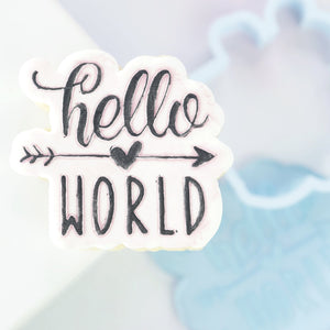 Sweet Stamp Hello World OUTboss Stamp N Cut Set
