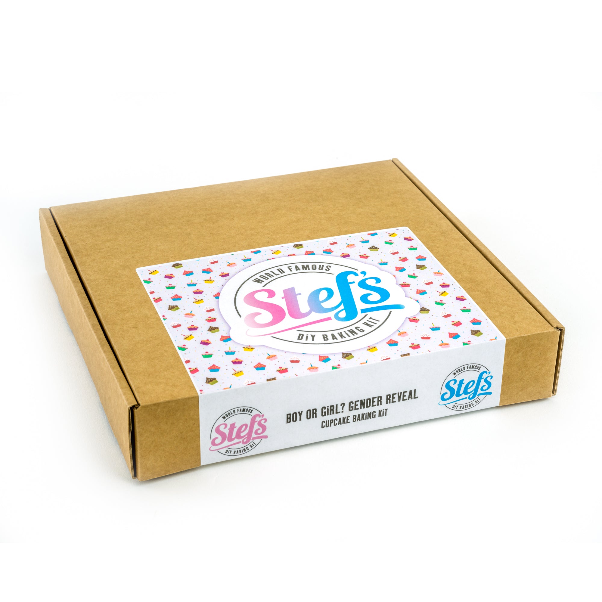 Boy or Girl? Baby Shower Gender Reveal Cupcake Baking Kit - Stef Chef Deluxe Baking Kit