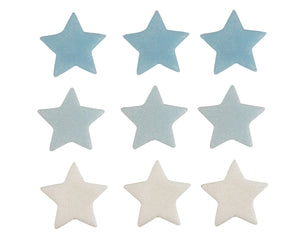Stars Sugarcraft Toppers Blue, Light Blue & White