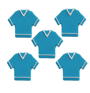 Football Shirt Sugarcraft Toppers Blue