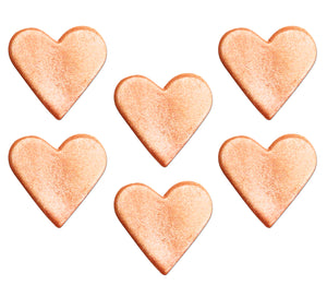 Rose Gold Hearts Sugarcraft Toppers