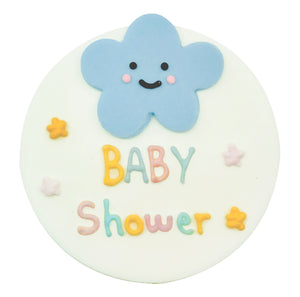 Happy Clouds Baby Shower Sugarcraft Plaque